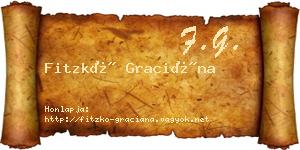 Fitzkó Graciána névjegykártya